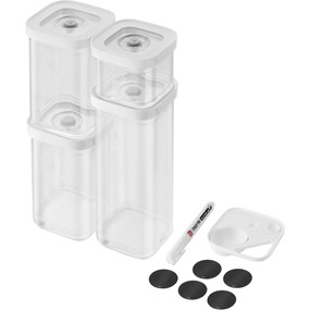 ZWILLING FRESH & SAVE CUBE Zestaw pojemników plastikowych S  szary