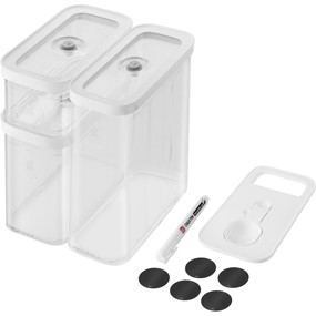 ZWILLING FRESH & SAVE CUBE Zestaw pojemników plastikowych M  szary