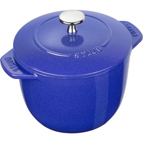 STAUB LA COCOTTE Garnek okrągły wysoki 3 ltr, niebieski