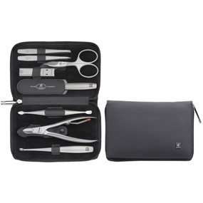 ZWILLING TWINOX Zestaw do manicure – czarne skórzane etui, 8 elementów